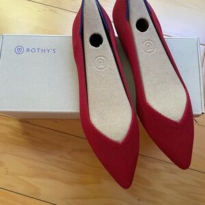 Rothy's Red Flats Comfortable and Stylish